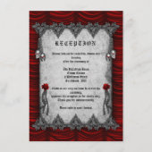 血液バラとシルクレッドゴシック結婚披露宴 エンクロージャーカード (正面)
