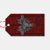 血液バラとシルクレッド結婚ゴシック感謝 ギフトタグ (裏面横)