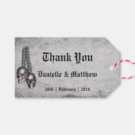 血液バラとシルクレッド結婚ゴシック感謝 ギフトタグ