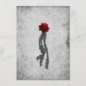 血液バラとシルクレッド結婚ゴシック詳細 エンクロージャーカード (裏面)