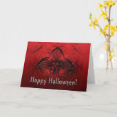 血液バラの夜明けハッピーハローウィン! カード (黄色い花)