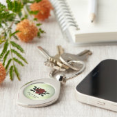 血液バラゴシックウェディングパーティギフトグリーン キーホルダー (側面)