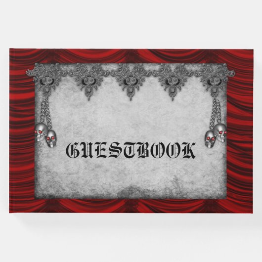 血液バラ及び ゲストブック (正面)