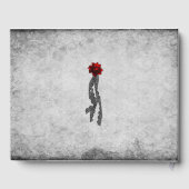 血液バラ及び ゲストブック (裏面)