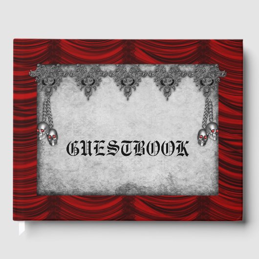 血液バラ及び ゲストブック (正面)