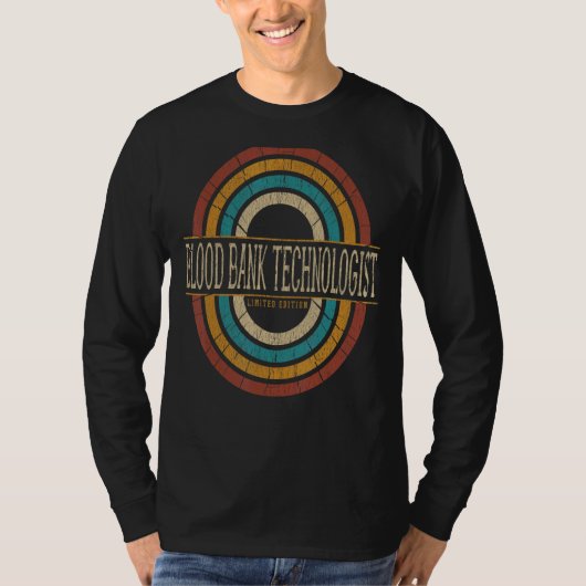 血液バンク技術者ヴィンテージレトロ Tシャツ (正面)