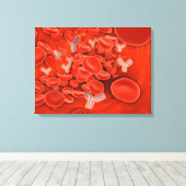 血液中の染色体の概念像 キャンバスプリント (インサイチュ (ウッドフロア))