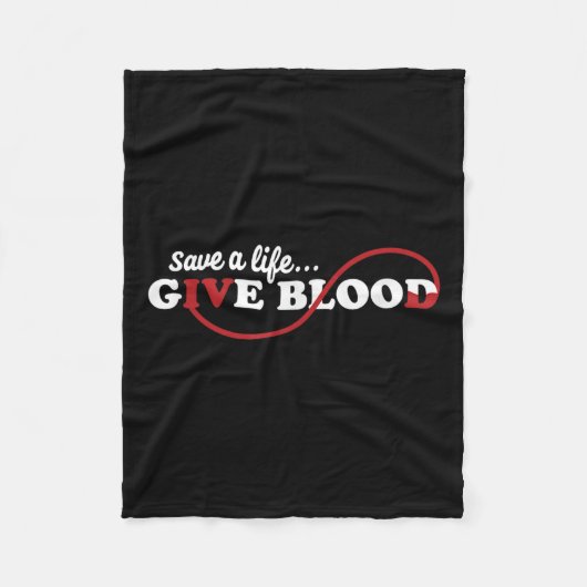 血液供救給者Aの生与え活献剤 フリースブランケット (正面)