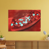 血液凝固の顕微鏡的見解 キャンバスプリント (インサイチュ (リビング))