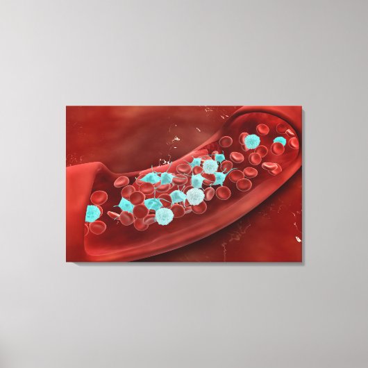 血液凝固の顕微鏡的見解 キャンバスプリント (正面)