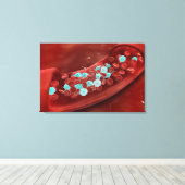 血液凝固の顕微鏡的見解 キャンバスプリント (インサイチュ (ウッドフロア))