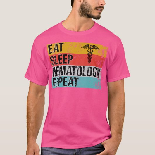 血液医おもしろい者ヴィンテージ血液学 Tシャツ (正面)