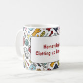 血液医学パン医師のパターンのギフト コーヒーマグカップ (正面左)