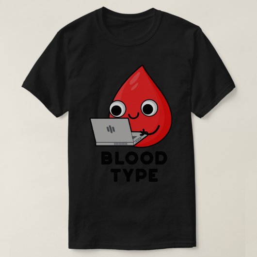 血液型かわいい血液滴プリン1 Tシャツ (デザイン正面)