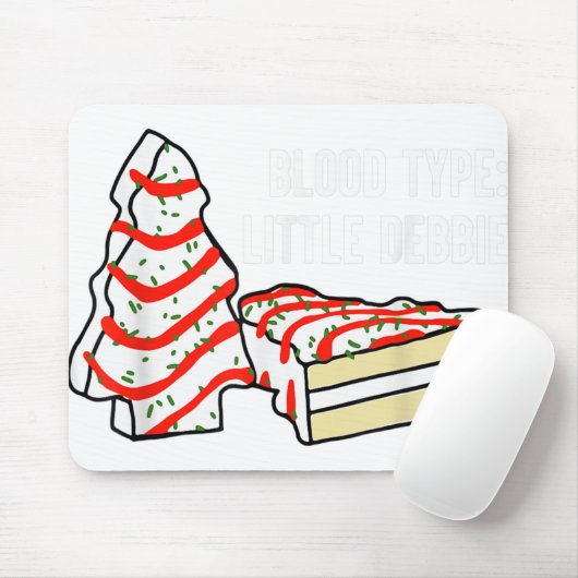 血液型の小さなデビクリスマスツリーのスナックケーキ マウスパッド (マウス)