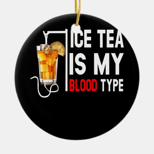 血液型はアイスティーナース セラミックオーナメント (正面)