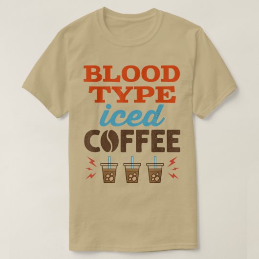 血液型アイスコーヒー女性 Tシャツ (デザイン正面)