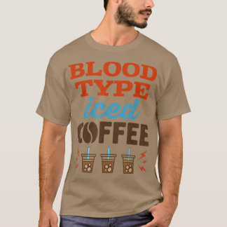 血液型アイスコーヒー女性 Tシャツ