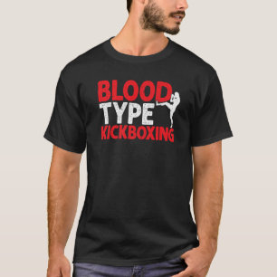 血液型キックボクシングキックボクサー戦闘戦闘用MM Tシャツ