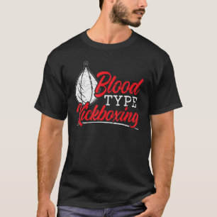 血液型キックボクシングキックボクサー戦闘戦闘用MM Tシャツ