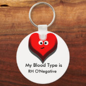 血液型キーチェーン キーホルダー (正面)