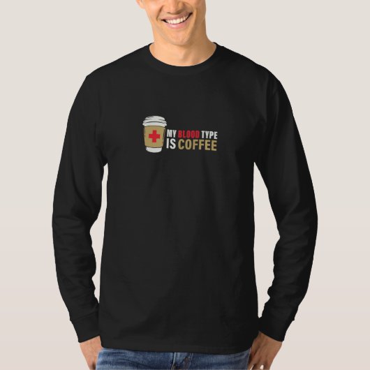 血液型コーヒーコーヒー愛好家7 Tシャツ (正面)