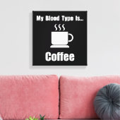 血液型コーヒー キャンバスプリント (インサイチュ (リビング))