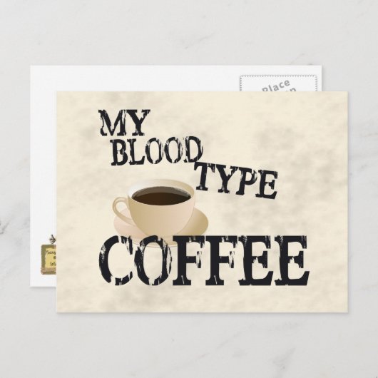 血液型コーヒー ポストカード (正面/裏面)