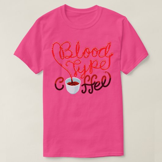 血液型コーヒー Tシャツ (デザイン正面)