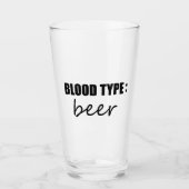 血液型ビール タンブラーグラス (正面)