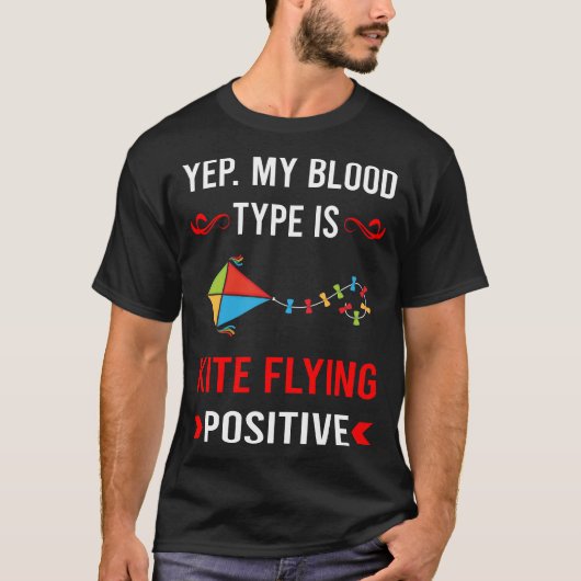 血液型凧揚げ Tシャツ (正面)