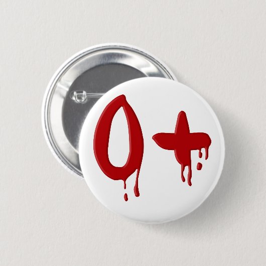 血液型前向きO 缶バッジ (正面&裏面)