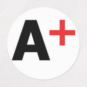 血液型 ラベル (デザイン1)