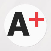 血液型 ラベル (デザイン1)