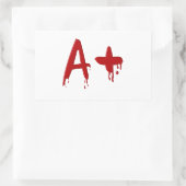 血液型A前向き 長方形シール (バッグ)