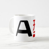 血液型A日本の漢字 コーヒーマグカップ (正面左)
