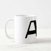 血液型A日本の漢字 コーヒーマグカップ (左)