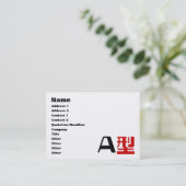 血液型A日本の漢字 名刺 (スタンド正面)