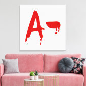 血液型A陰性#Horror院 キャンバスプリント (インサイチュ (リビング))