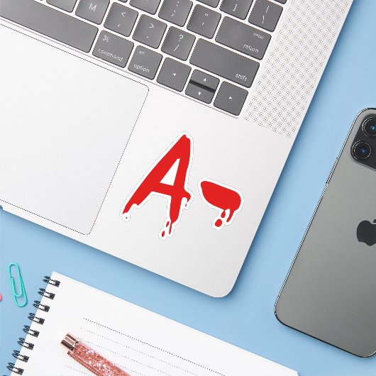 血液型A陰性#Horror院 シール (ノートパソコンとiPhone)