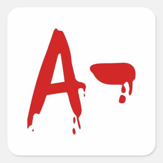 血液型A陰性#Horror院 スクエアシール (正面)