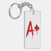血液型A+ 前向きな#Horrorの病院 キーホルダー (正面左)