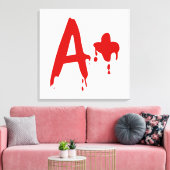 血液型A+前向き #Horror病院 キャンバスプリント (インサイチュ (リビング))