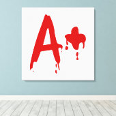 血液型A+前向き #Horror病院 キャンバスプリント (インサイチュ (ウッドフロア))