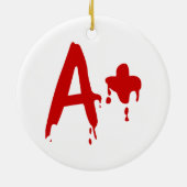 血液型A+前向き #Horror病院 セラミックオーナメント (裏面)