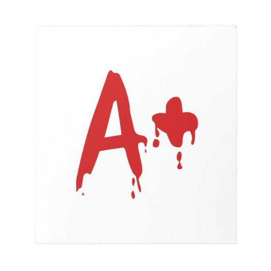 血液型A+前向き #Horror病院 ノートパッド (正面)