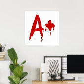 血液型A+前向き #Horror病院 ポスター (ホームオフィス)