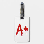 血液型A+前向き #Horror病院 ラゲッジタグ (裏面縦)