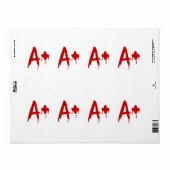 血液型A+前向き #Horror病院 ラベル (フルシート)