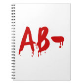 血液型AB型陰性#Horror病院 ノートブック (正面)